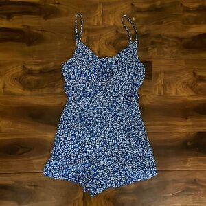 Mimi Chica Women’s Blue Floral Romper Size XS